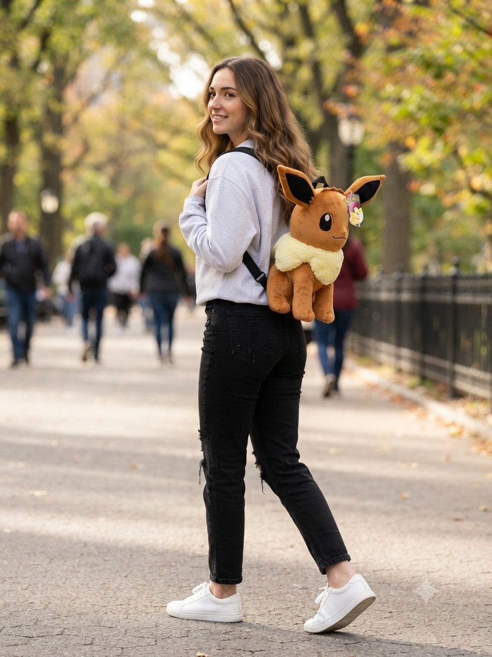 NWT Authentic Eevee Plush Backpack – Cute & Soft Pokémon Character Bag - Picture 1 of 9